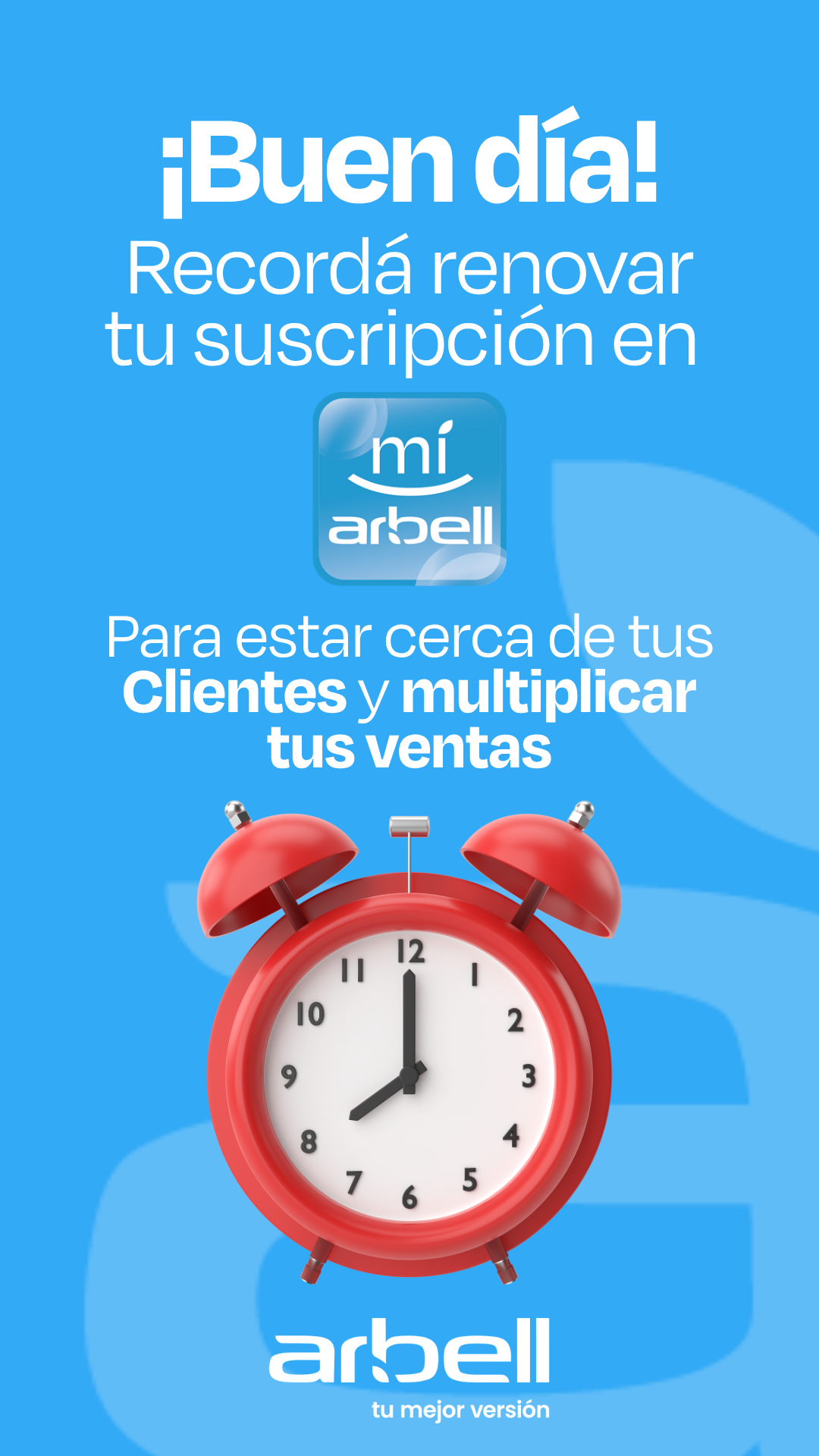 Actualizá tu suscripción de Mi arbell